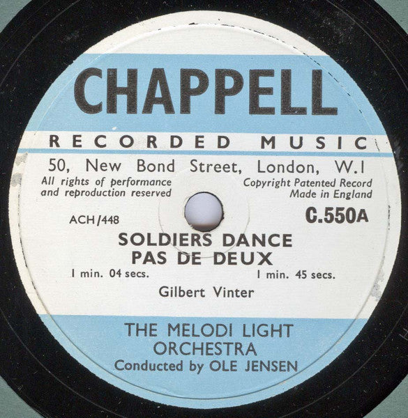 Melodi Light Orchestra Conducted By Ole Jensen (3) : Soldiers Dance ; Pas De Deux / Jockey On The Carousel (10")