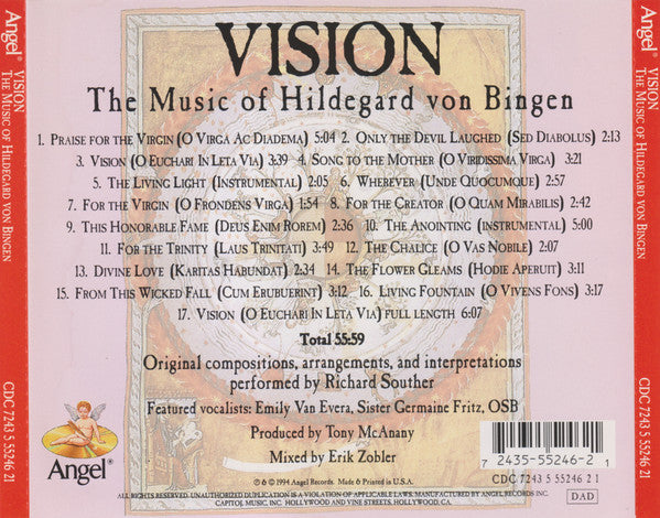 Richard Souther : Vision (The Music Of Hildegard Von Bingen) (CD, Album)