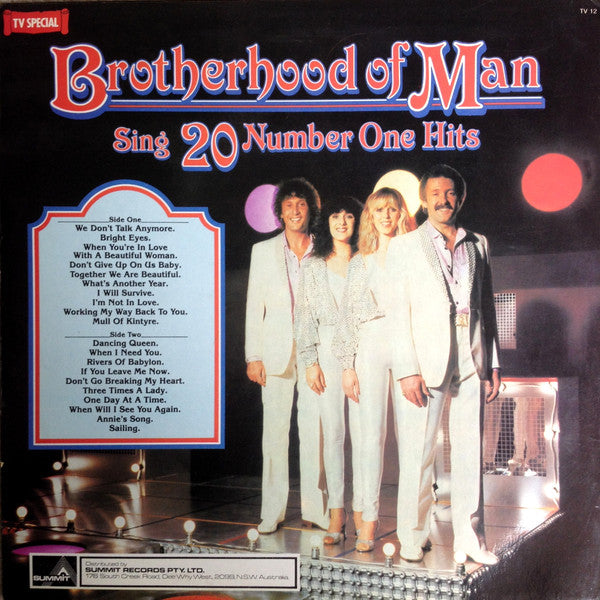 Brotherhood Of Man : Sing 20 Number One Hits (LP)