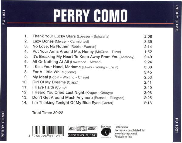 Perry Como : Perry Como (CD, Comp, Mono)