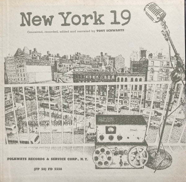 Tony Schwartz : New York 19 (LP, Album, Blu)