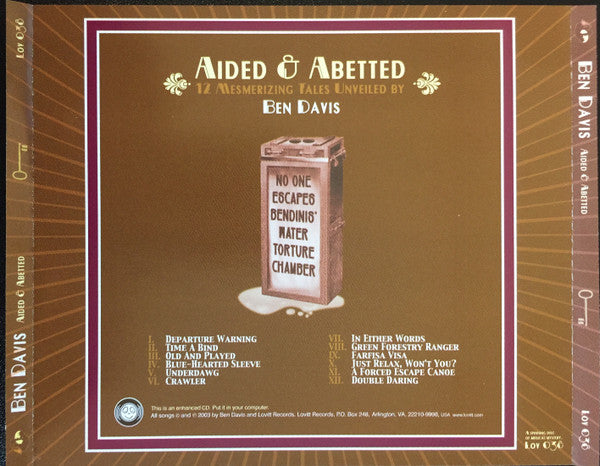 Ben Davis (3) : Aided & Abetted (CD, Album, Enh)
