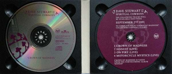 Dave Stewart And The Spiritual Cowboys : Crown Of Madness (CD, Maxi, Dig)