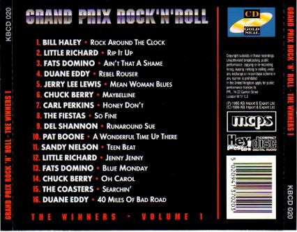 Various : Grand Prix Rock'N'Roll (The Winners - Volume 1) (CD, Comp)