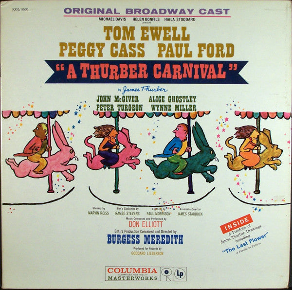 Original Broadway Cast*, Tom Ewell, Peggy Cass, Paul Ford (8) : A Thurber Carnival (LP, Mono)