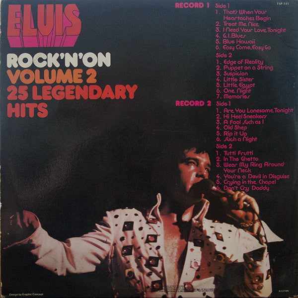 Elvis Presley : Rock 'N' On Volume 2  25 All-Time Rock 'N' Roll Hits (2xLP, Comp, Gat)