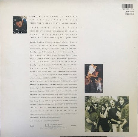 John Cougar Mellencamp : Big Daddy (LP, Album)