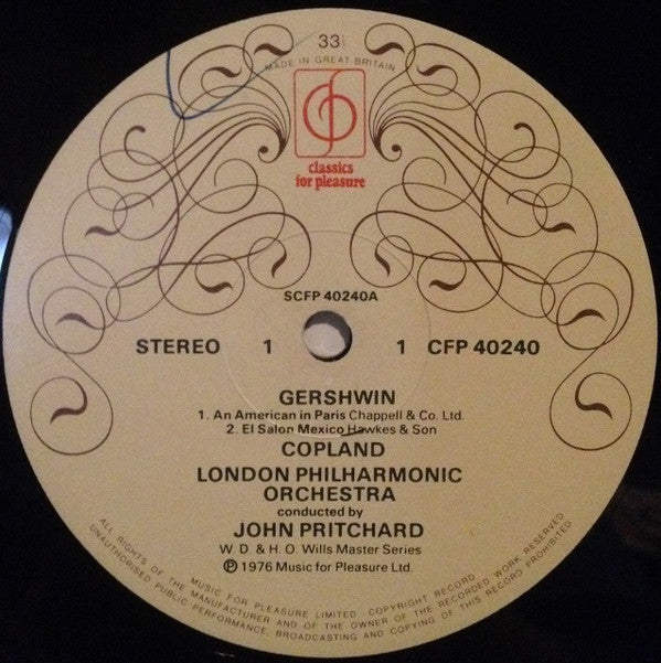 Gershwin*, Aaron Copland, London Philharmonic Orchestra, John Pritchard : An American In Paris / Porgy & Bess Suite / El Salón México (LP, Album)
