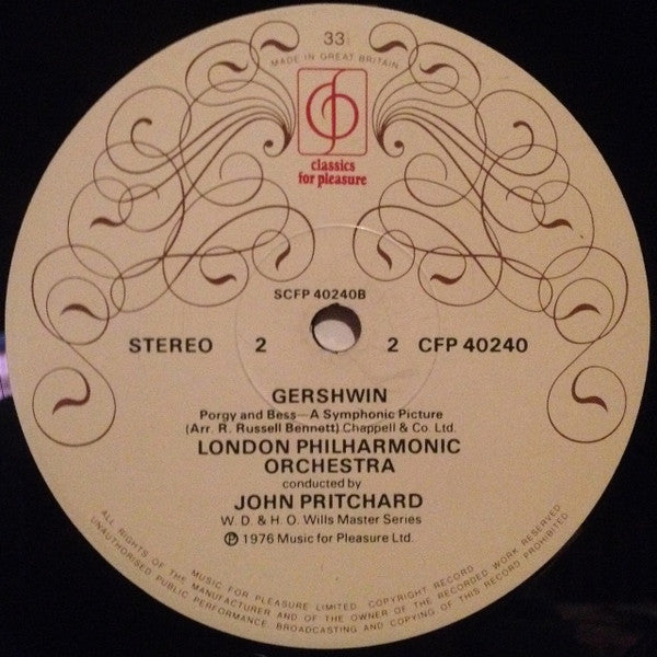 Gershwin*, Aaron Copland, London Philharmonic Orchestra, John Pritchard : An American In Paris / Porgy & Bess Suite / El Salón México (LP, Album)