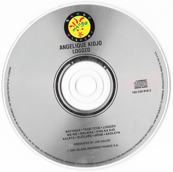 Angélique Kidjo : Logozo (CD, Album, RE)