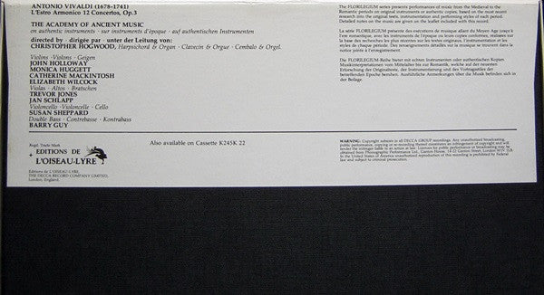 Vivaldi* / The Academy Of Ancient Music : L'Estro Armonico 12 Concertos, Op. 3 (2xLP + Box)