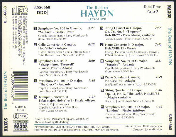 Joseph Haydn : The Best Of Haydn (CD, Comp)