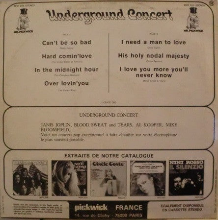 Various : Underground Concert (LP, Comp)
