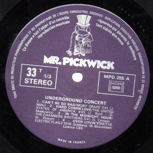 Various : Underground Concert (LP, Comp)