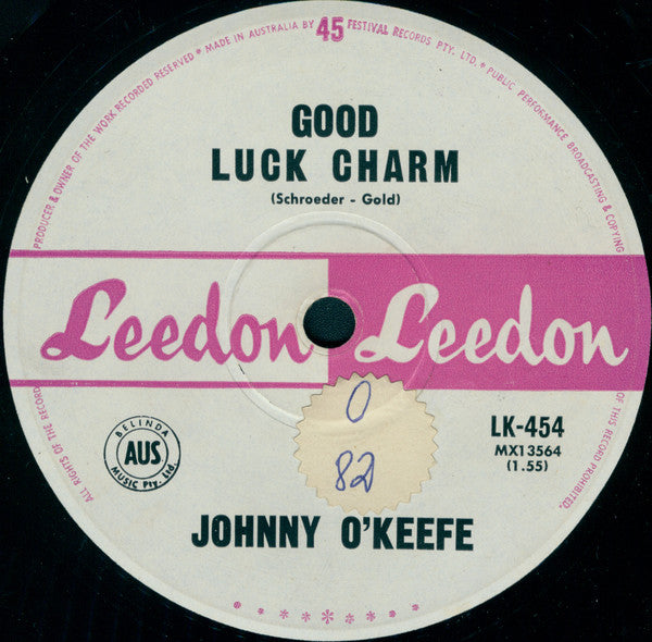 Johnny O'Keefe : Shake, Baby, Shake / Good Luck Charm (7", Single)