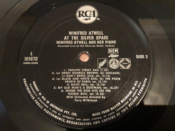 Winifred Atwell : Winifred Atwell At The Silver Spade (LP, Mono)