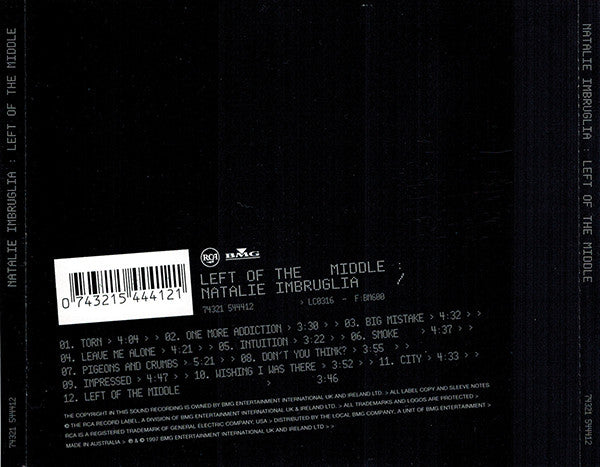 Natalie Imbruglia : Left Of The Middle (CD, Album)