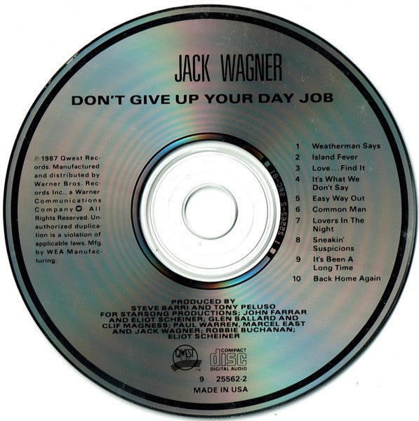 Jack Wagner : Don't Give Up Your Day Job (CD, Album)