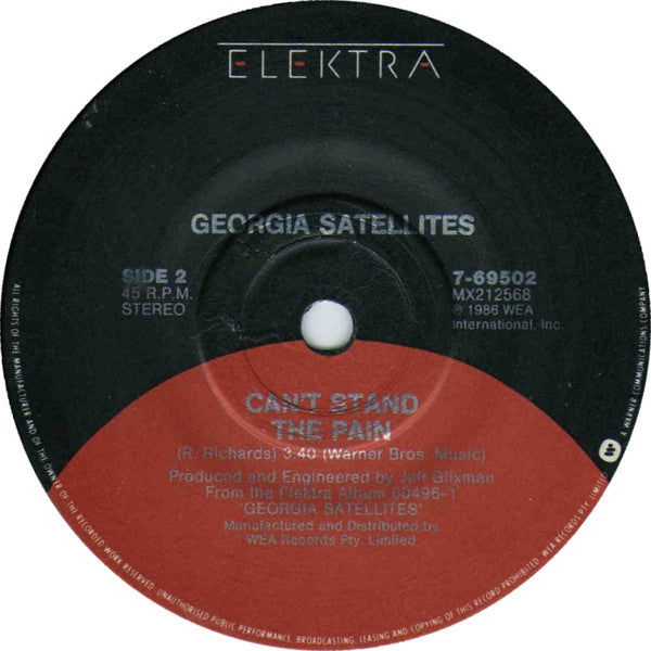 The Georgia Satellites : Keep Your Hands To Yourself (7", Single, Pic)