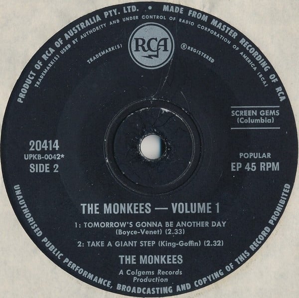 The Monkees : The Monkees Volume 1  (7", EP)