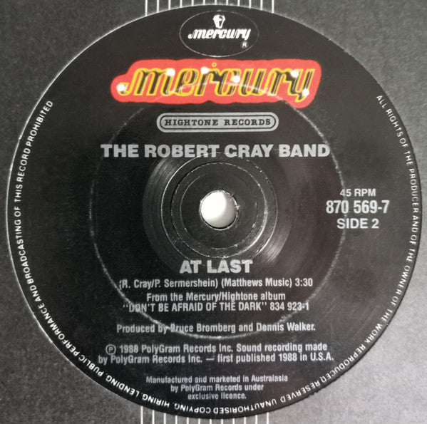 The Robert Cray Band : Don't Be Afraid Of The Dark (7", Single)