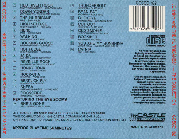 Johnny And The Hurricanes : The Collection (CD, Comp)