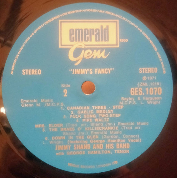Jimmy Shand Jnr. And His Band With George Hamilton (3) : Jimmy's Fancy (LP)