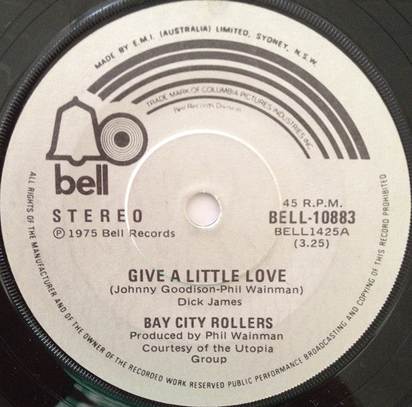 Bay City Rollers : Give A Little Love (7", Single)