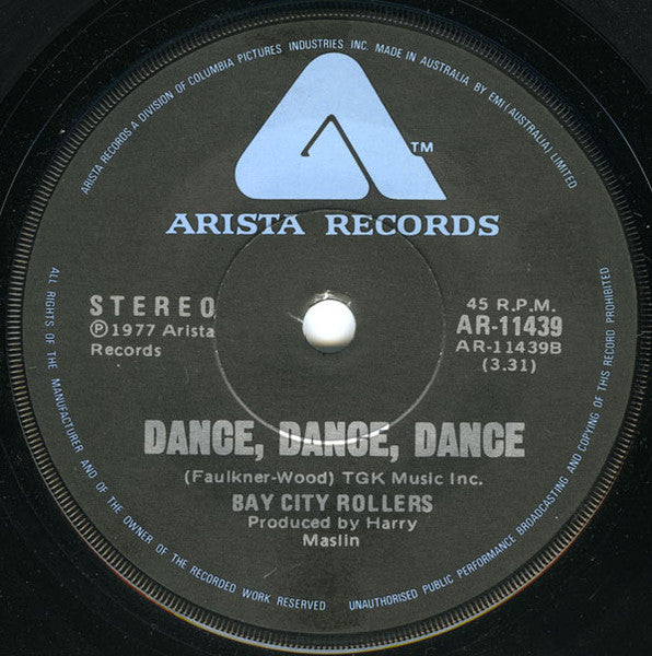 Bay City Rollers : It's A Game / Dance, Dance, Dance. (7", Single)