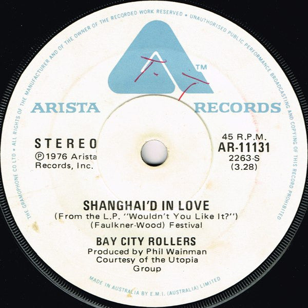 Bay City Rollers : Rock And Roll Love Letter (7", Single)