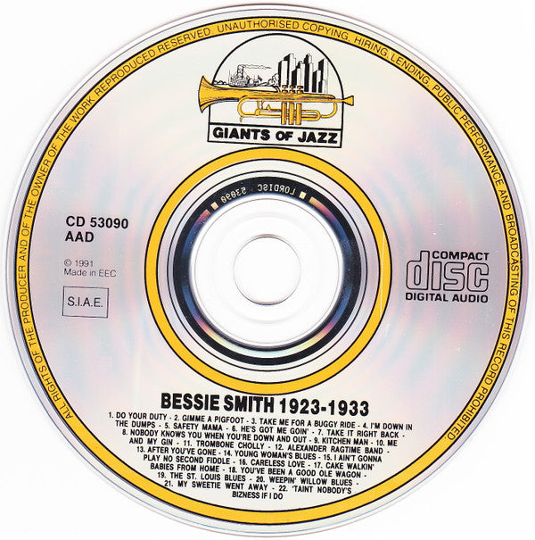 Bessie Smith : 1923-1933: Empress Of The Blues (CD, Comp)