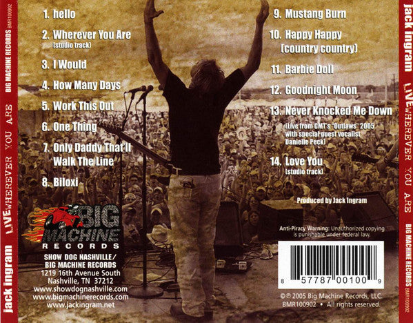 Jack Ingram : Live Wherever You Are (CD, Album)