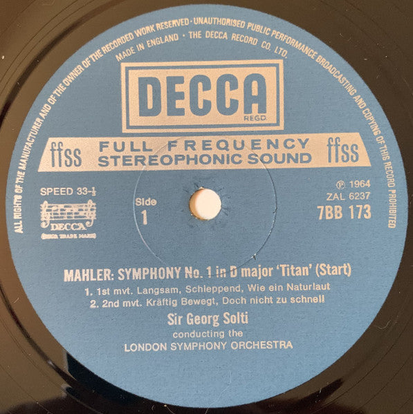 Gustav Mahler / London Symphony Orchestra, Georg Solti : Symphonies 1, 2 & 3 (5xLP + Box, Comp)