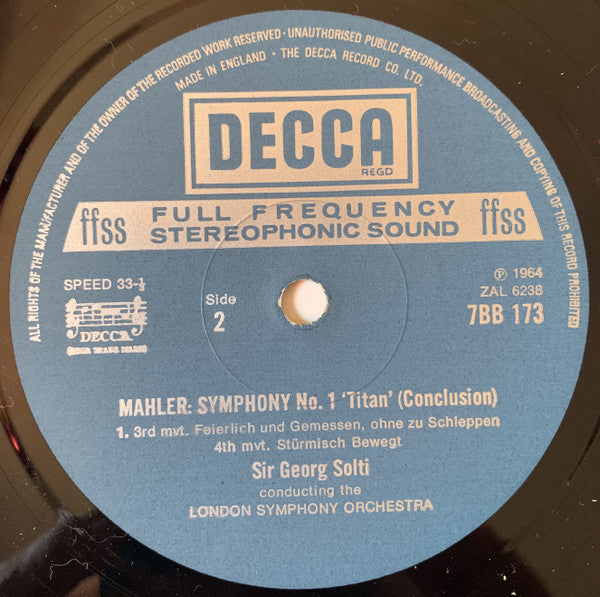 Gustav Mahler / London Symphony Orchestra, Georg Solti : Symphonies 1, 2 & 3 (5xLP + Box, Comp)