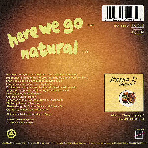 Stakka Bo : Here We Go (CD, Single)