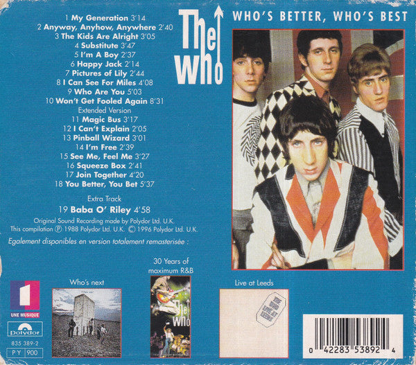 The Who : Who's Better, Who's Best (CD, Comp, RP)