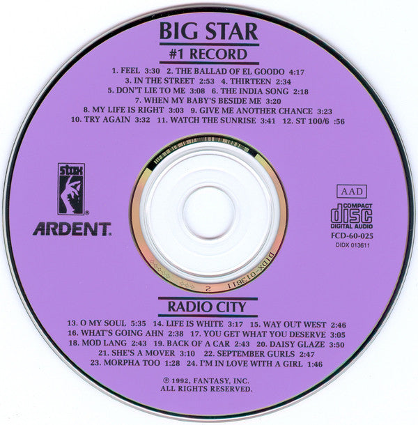 Big Star : #1 Record / Radio City (CD, Comp, Mono, RE, RM)