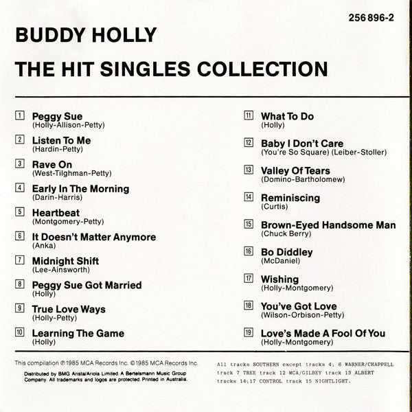 Buddy Holly : The Hit Singles Collection (CD, Comp)