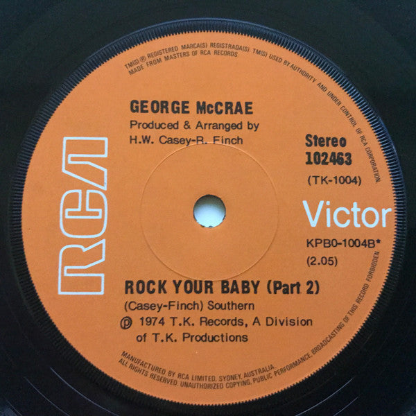 George McCrae : Rock Your Baby (7", Single)