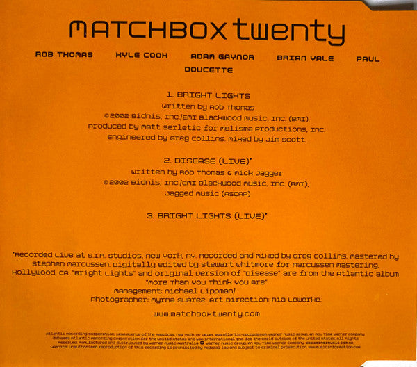 Matchbox Twenty : Bright Lights (CD, Single)