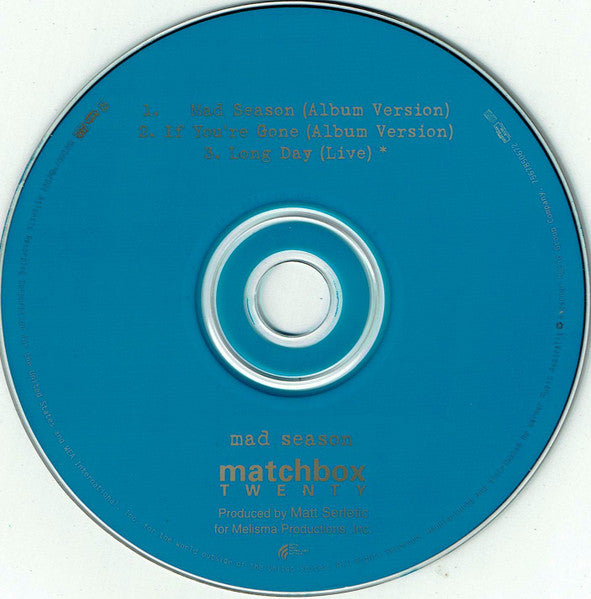 Matchbox Twenty : Mad Season (CD, Single)