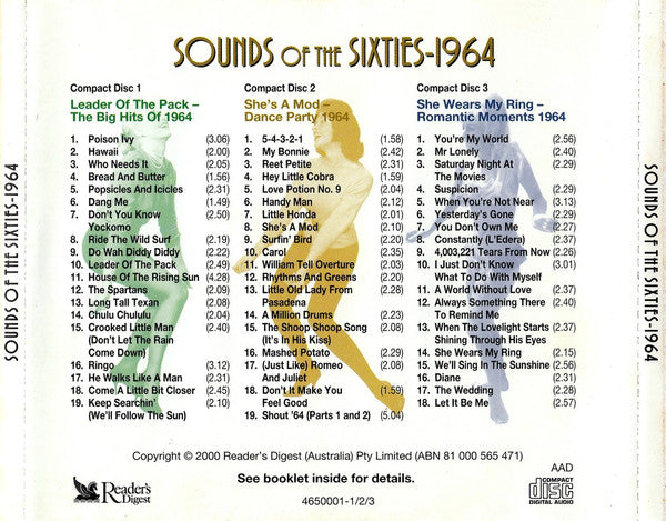 Various : Sounds Of The Sixties - 1964 (3xCD, Comp + Box)