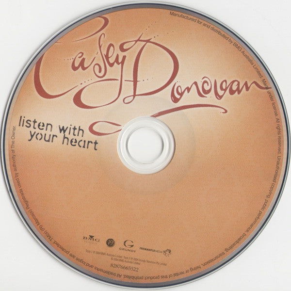 Casey Donovan : Listen With Your Heart (CD, Single)