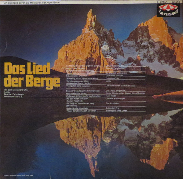 Various : Das Lied Der Berge (LP, Comp)
