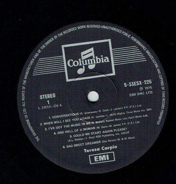 Teresa Carpio : Teresa Carpio (LP, Album)