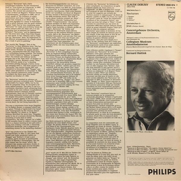 Debussy* – Concertgebouw Orchestra, Amsterdam*, Bernard Haitink : Trois Nocturnes / Jeux (LP)