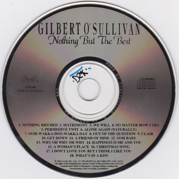 Gilbert O'Sullivan : Nothing But The Best (CD, Comp)