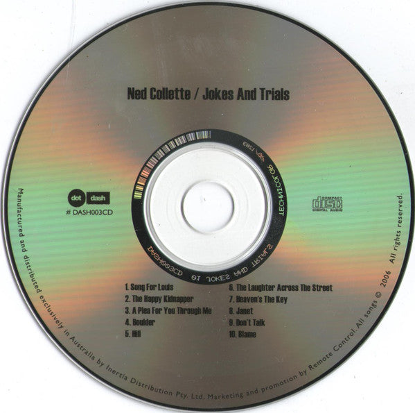 Ned Collette : Jokes And Trials (CD, Album)