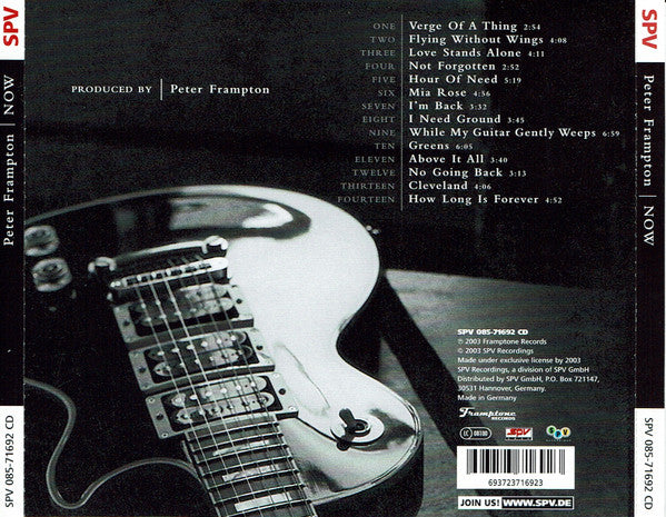 Peter Frampton : Now (CD, Album)