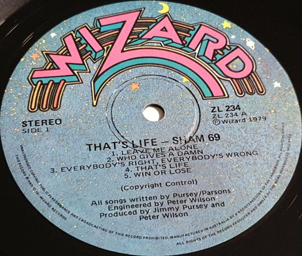 Sham 69 : That's Life (LP, Album, Gat)